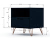 Rockefeller Mid-Century Modern 20" Nightstand in Midnight Blue (1-Drawer) - Set of 2 | Table de nuit Rockefeller Mid-Century Modern 20" en bleu minuit (1 tiroir) - Lot de 2