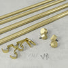 Umbra Cappa Brass Expandable Double 1" Curtain Rod - 66"-120" | Tringle à rideaux extensible double Cappa de Umbra laiton de 1 po - 66 po à 120 po