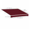Outsunny 9' X 8' Retractable Awning Fabric Replacement Outdoor Sunshade Canopy Awning Cover, Uv Prot|Outsunny Auvent De Remplacement Exterieur En Tissu Auvent Retractable 9'x8'