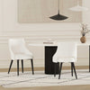 Tremont Modern Vegan Leather Metal Dining Chair in White - Set of 2 | Chaise de salle a manger moderne Tremont en cuir vegetalien blanc avec structure en metal - Lot de 2
