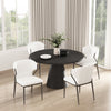 Kirsten Modern Vegan Leather Metal Dining Chair in White - Set of 4 | Chaise de salle a manger moderne en cuir vegetalien et metal Kirsten, blanche - Lot de 4