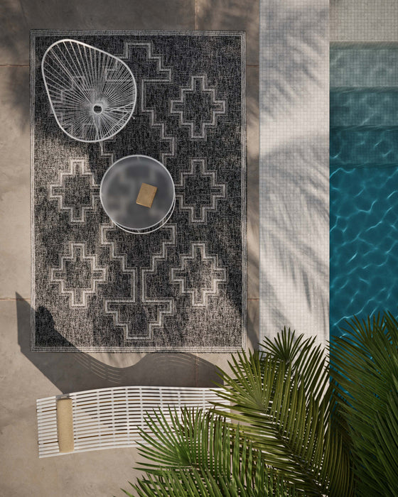 Tapis Transitionnel Esina 6'6\" x 9'0\" en Noir
