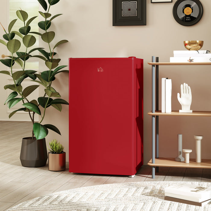 HOMCOM Mini refrigerateur avec congelateur, refrigerateur compact, rouge