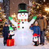 Outsunny 8FT Christmas Inflatables Snowman, Outdoor Decorations w/ LED