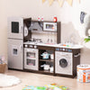 Costway Kids Kitchen Playset With Realistic Lights & Sounds Ice Maker Stoves Sink Oven