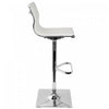 LumiSource Masters Faux Leather Contemporary Adjustable Barstool with Swivel - White|Tabouret bar pivotant réglable contemporain Masters en similicuir - blanc