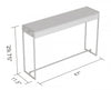 47” Console Table - Dark Cement With Black Metal Base | Console de 47 po - ciment foncé avec base en métal noir