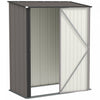 Outsunny 5'x3' Outdoor Storage Shed W/ Single Door, Light Grey|Outsunny Abri De Rangement Exterieur 5'x3' Avec Porte Simple, Gris Clair