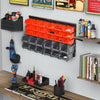 Durhand Wall Mounted Storage Bin Rack Tool Organizer With 30 Bins|Durhand Ensemble De Rangement D'outils
