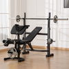 Soozier Weight Bench Stand With Squat Rack, Adjustable Olympic Bench, Multifunctional Arm Curl Pad, |Soozier Banc De Musculation Fitness Entrainement Complet Avec Support D'halteres Repose Barre Curl D