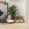PawHut Stainless Steel Cat Litter Box with Lid, Metal Kitty Litter Pan Tray with Step, High Sided Enclosure, Scoop, Non-Sticky & Anti-Urine Leakage, Easy Cleaning
