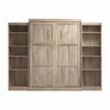 Bestar Pur Queen Murphy Two Shelving Units 115-Inch Wall Bed - Rustic Brown|Grand lit escamotable mural Pur de Bestar de 115 po avec 2 meubles à tablettes - brun rustique