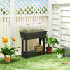 Outsunny 41L Self Watering Raised Garden Bed, Planter Box, Black