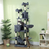 Pawhut Cat Tower, 81" Cat Tree For Large Cats Adult W/ Scratching Posts, Scratching Board, Cat Condo|Pawhut Tour A Chat, Arbre A Chat De 81" Pour Grands Chats Adultes Avec Griffoirs, Planche A Gratter,
