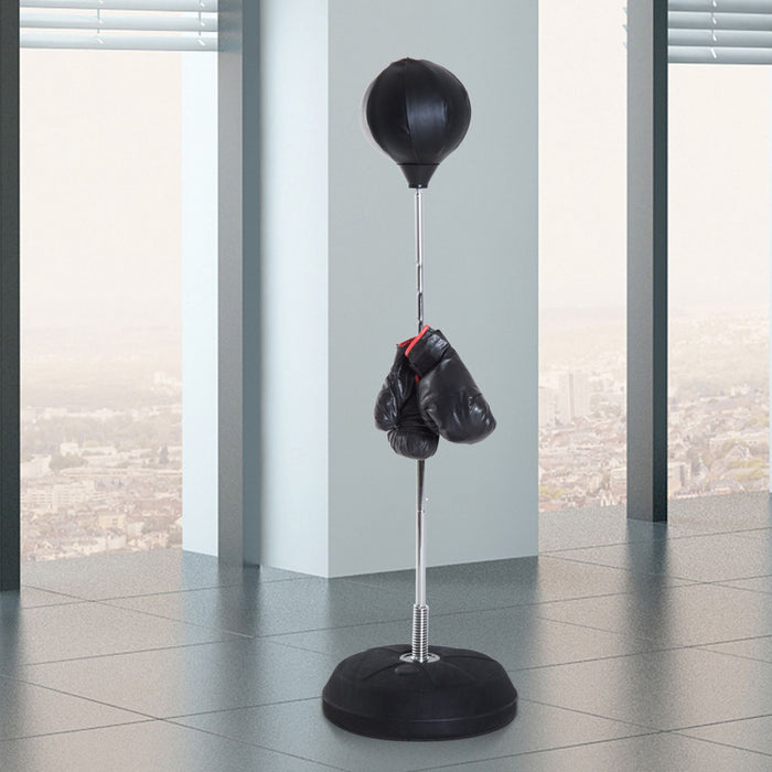 Soozier sac de frappe pour adultes avec hauteur reglable de 126 a 144 cm, noir