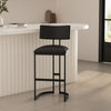 Juno Contemporary Modern Metal Barstool in Black | Tabouret de bar moderne contemporain Juno en metal noir