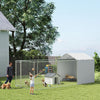 Pawhut Outdoor Dog Kennel With Waterproof & Uv-resistant Cover, Dog Run With Secure Lock For Small Medium Large Dogs, 19.7' X 7.5' X 7.5'