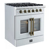 Forno Galiano 30" White Gas Range, 4.32 cu.ft- FFSGS6444-30WHT | Cuisiniere a gaz blanche Galiano 30 pouces, 4,32 pi³ – FFSGS6444-30WHT