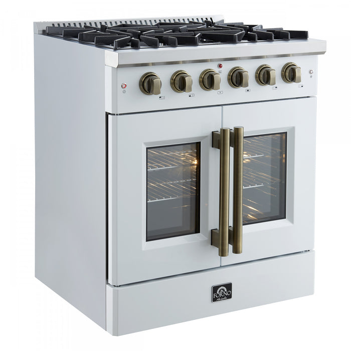 Cuisiniere a gaz blanche Galiano 30 pouces, 4,32 pi³ – FFSGS6444-30WHT
