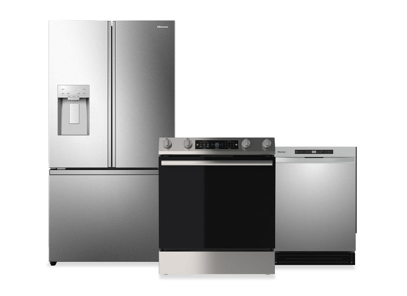  Ensemble de 3 électroménagers Hisense pour la cuisine - acier inoxydable - HI07KPK3