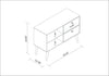 Manhattan Comfort Practical Dalarna TV Stand with 2 Open Shelves & 2 Drawers - White|Meuble pour téléviseur pratique Dalarna de Manhattan Comfort avec 2 tablettes ouvertes et 2 tiroirs - blanc