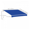 8'x7' Manual Retractable Sun Shade Patio Awning Canopy Shelter, Blue|Outsunny Abri Retractable Manuel Pour Parasol De Patio, Bleu