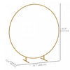 Outsunny 6.6ft Gold Wedding Arch Round Backdrop Stand For Birthday Party|Outsunny 6.6ft Or Arc De Mariage Rond Support De Fond Pour La Fete