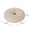 Murphy Upholstered Pouf,100% Cotton - Beige | Pouf Rembourré Murphy, 100 % Coton - Beige