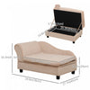 Pawhut Pet Sofa Dog Couch Chaise Lounge Pet Bed With Storage Function Small Sized Dog Various Cat Sp|Pawhut Canape Pour Animal De Compagnie, Canape Pour Chien, Lit Sureleve Pour Animal De Compagnie Ave