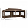 Outsunny 18.7' x 9.4' Party Tent, Garden Canopy Event Shelter, Coffee