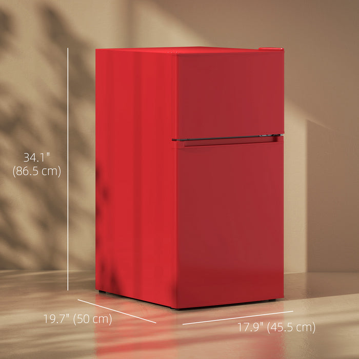 HOMCOM Mini-refrigerateur de 3,2 pi³ avec congelateur, portes reversibles