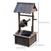 Outsunny Outdoor Wooden Waterfall Fountain With Electric Pump, Carbonized|Outsunny Fontaine Cascade Exterieure En Bois Avec Pompe Electrique, Brun