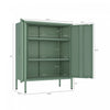 Naomi Modern 2-Piece Metal Storage Cabinets in Sage Green | Armoires de rangement modernes Naomi 2 pieces en metal, vert sauge