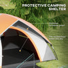 Outsunny 2 Man Camping Tent, 3000mm Waterproof Family Tent, Grey and Orange