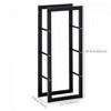 Homcom Firewood Rack Log Holder Fireplace Storage Rack With Handles And 220 Lbs. Weight Capacity, 15|Homcom Support A Bois De Chauffage Avec Poignees Et Capacite De Poids De 220 Lbs, Noir