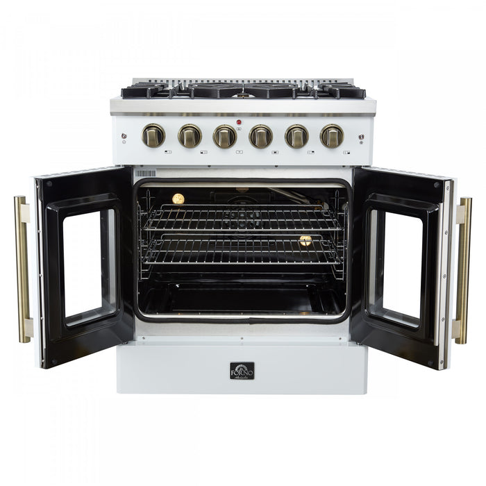 Cuisiniere a gaz blanche Galiano 30 pouces, 4,32 pi³ – FFSGS6444-30WHT