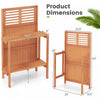 Costway Wood Potting Bench Waterproof Garden Table With 2-tier Open Storage Shelf