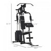 Soozier Home Gym Equipment Weight Training Machine, Multifunction Workout Machine With 143lbs Weight|Soozier Equipement De Gym A Domicile, Appareil D'entrainement Multifonctionnel Avec Une Pile De Poid