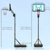 Soozier Basketball Hoop Basketball Hoop and Stand with Weighted Base, Black