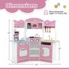 Honeyjoy Corner Kitchen Playset With Coffee Machine Oven Microwave Washing Machine Pink