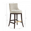 Lucia Modern Wood Upholstered Chenille Barstool in Natural Bar Stool | Tabouret de bar moderne en bois Lucia, revetu de chenille, coloris naturel