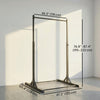 Soozier Portable Pull Up Station, Height Adjustable Pull Up Bar, Black