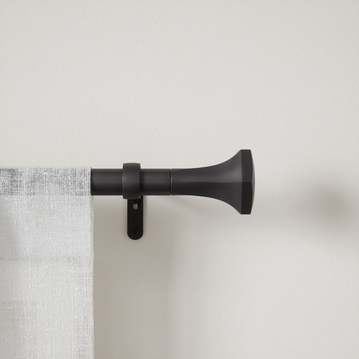  Tringle à rideaux extensible Sita de Umbra noir mat de 1 po - 36 po à 72 po
