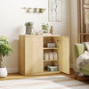 HOMCOM Sideboard Buffet Cabinet, Kitchen Cabinet with Soft-Close Door, Oak