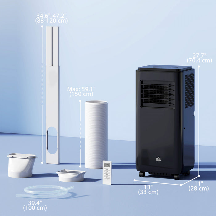 HOMCOM Climatiseur Portable 10 000 BTU pour Pieces de 41 m², Minuterie, Noir