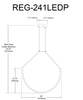 Dainolite Regan LED Pendant 50w Aged Brass White Silicone Diffuser Lamp|Luminaire suspendu Regan de Dainolite en silicone blanc qui diffuse la lumière, avec fini laiton vieilli et ampoule à DEL de 50 W