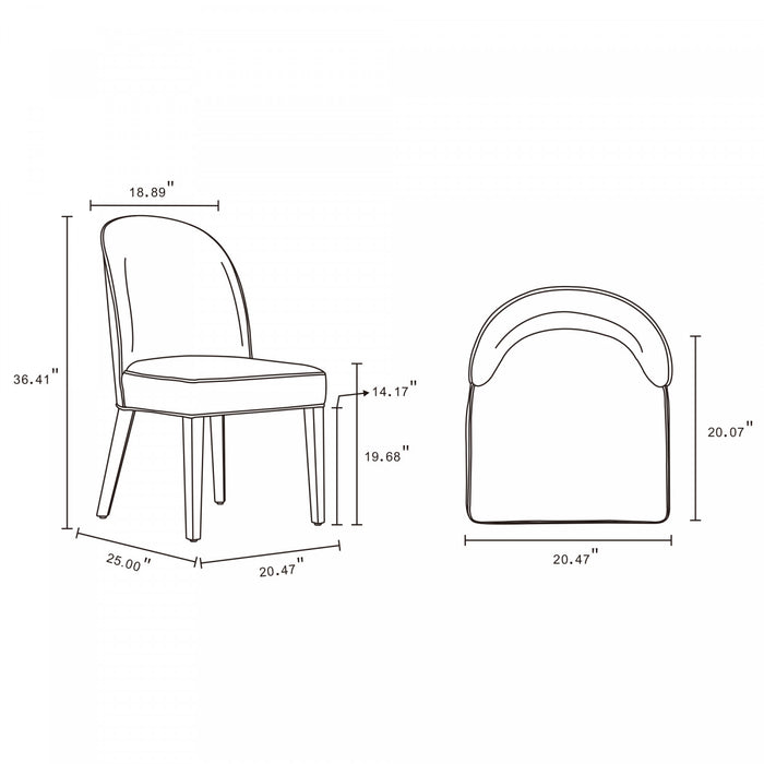 Ensemble de 8 chaises de salle a manger Hillman Modern en sable