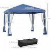 Outsunny 10' X 10' Pop Up Canopy Tent Gazebo With Removable Mesh Sidewall|Outsunny 10 'x 10' Tente Gazebo Avec Paroi Laterale En Maille Amovible