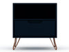 Rockefeller Mid-Century Modern 20" Nightstand in Midnight Blue (1-Drawer) - Set of 2 | Table de nuit Rockefeller Mid-Century Modern 20" en bleu minuit (1 tiroir) - Lot de 2