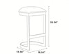 Aura Modern Metal Upholstered Barstool in White - Set of 3 Bar Stool | Tabouret de bar moderne en metal et tissu Aura, blanc - Lot de 3